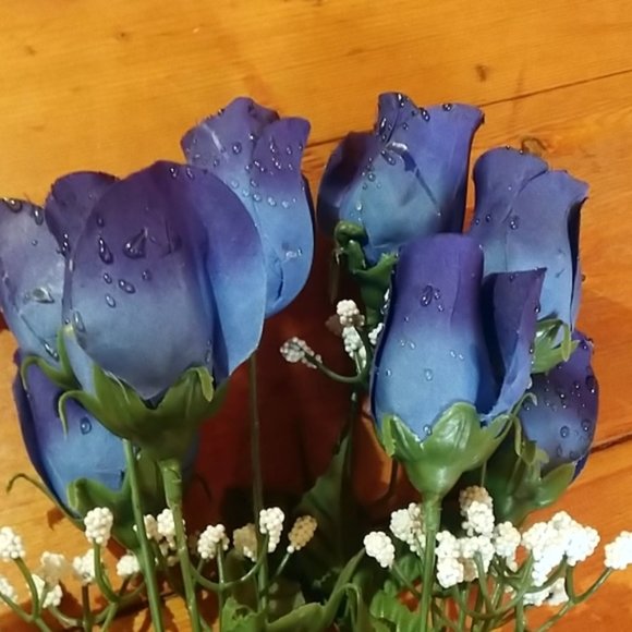 Faux Flower bundle Lily rose hydrangea Floral Red - Picture 6 of 8